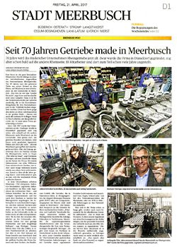 Seit 70 Jahren Getriebe made in Meerbusch