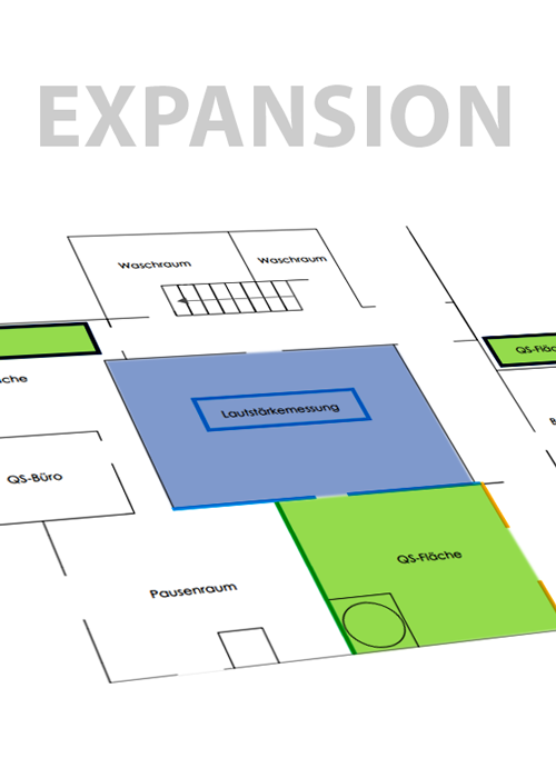 Reconstruction and expansion of our quality assurance by 35 % for more testing space
