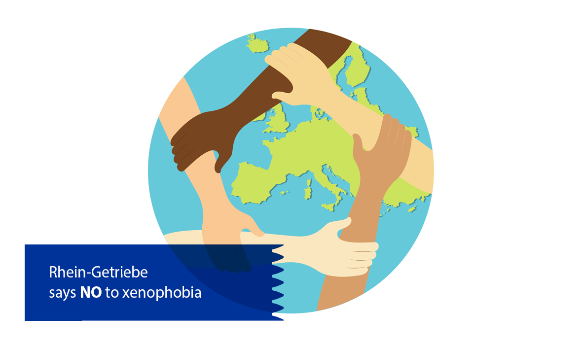 Rhein-Getriebe says NO to xenophobia