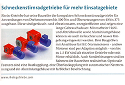 Schneckenstirnradgetrieb für mehr Einsatzgebiete