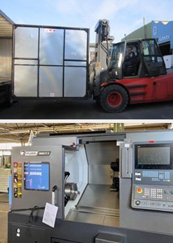 Verstärkung ist eingetroffen: Endlich ist sie da – die neue Drehmaschine!