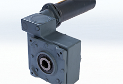 Zweistufiges achsparalleles Schneckengetriebe